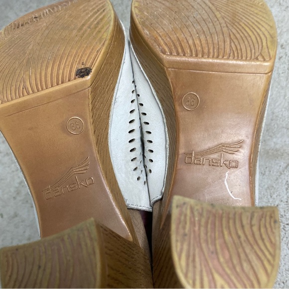 Dansko White Peep-Toe heeled Sandals size 6 - Picture 7 of 8